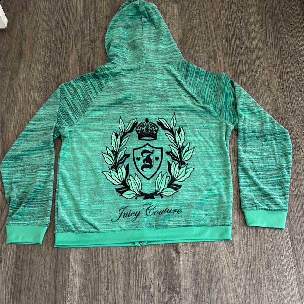 Juicy Couture Green Graphic Hooded Jacket